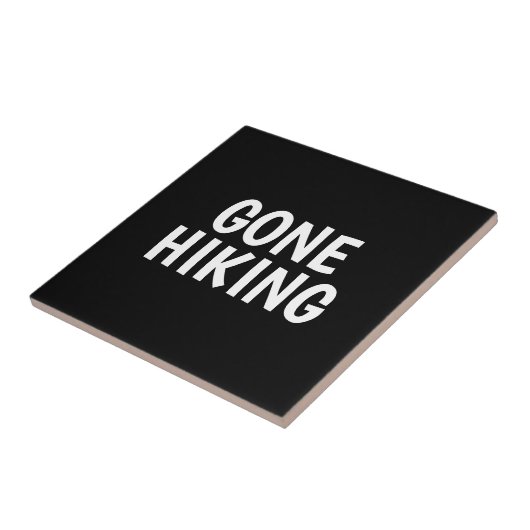 Gone Hiking Ceramic Tile Tegeltje (Zijkant)