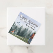 Gone Hiking Life is Better Mountains Hiker Deer Bedankjes Labels (In situ)