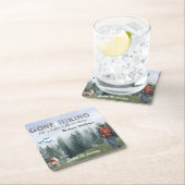 Gone Hiking Life is Better Mountains Hiker Deer Kartonnen Onderzetters (Insitu)