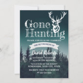 Gone Hunting Rustic Forest Retirement Kaart (Voorkant)