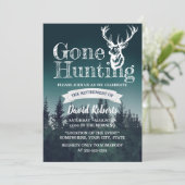 Gone Hunting Rustic Forest Retirement Kaart (Staand voorkant)