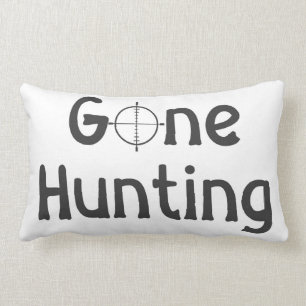 "GONE HUNTING" TOSS PILLOW KUSSEN