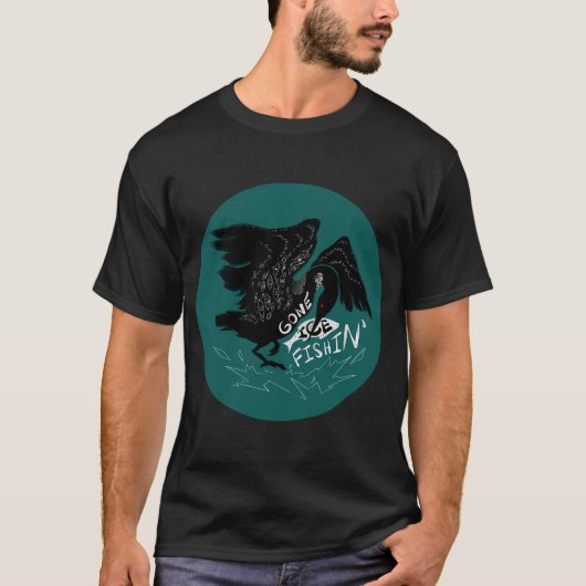 Gone ICE Fishin' (Circle) T-shirt (Voorkant)