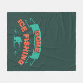Gone Ice Vist Winter Hobbyist Novelty Fleece Deken (Voorkant (Horizontaal))