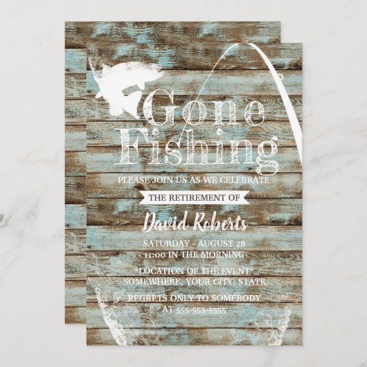 Gone in ruste Gevist Barn Wood Pensionering Kaart (Voorkant / Achterkant)