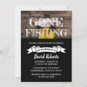 Gone in ruste Vist Rustige Barn Wood Retirement Kaart (Voorkant)