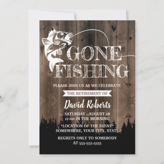 Gone in ruste Vist Rustige buitenshuis pensionerin Kaart (Voorkant)