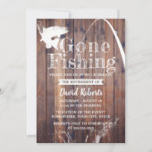 Gone in ruste Vist Rustige Wood Pensionering Kaart (Voorkant)