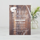 Gone in ruste Vist Rustige Wood Pensionering Kaart (Staand voorkant)