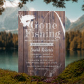 Gone in ruste Vist Rustige Wood Pensionering Kaart