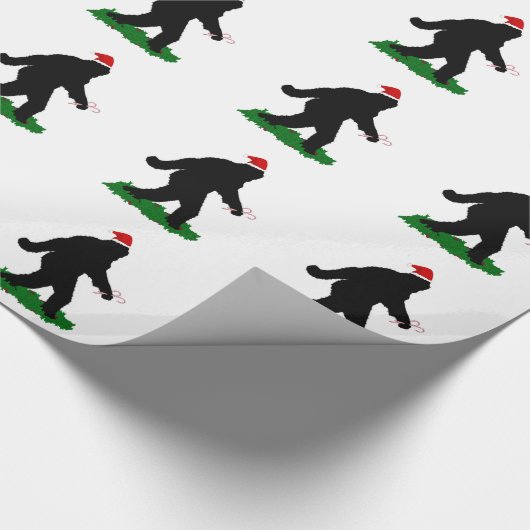 Gone kerstvierkant cadeaupapier (Hoek)