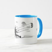 Gone Knots Kitesurfing - Blue accent Mok (Voorkant rechts)