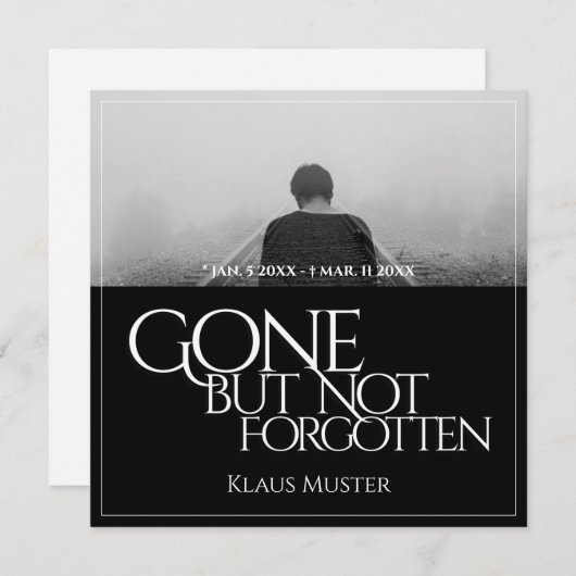 Gone, maar niet vergeten - Donker (Voorkant / Achterkant)