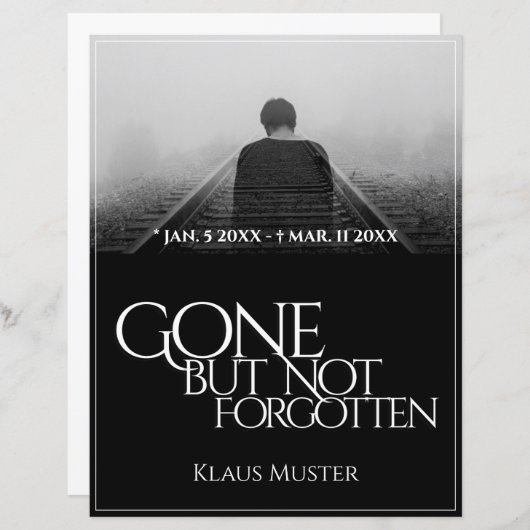 Gone, maar niet vergeten - Donker (Voorkant / Achterkant)