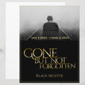 Gone, maar niet vergeten - Donkergoud (Voorkant / Achterkant)