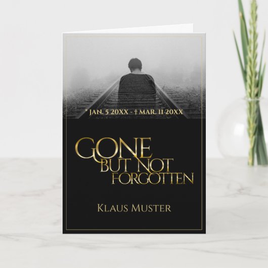 Gone, maar niet vergeten - Donkergoud Kaart (Voorkant)