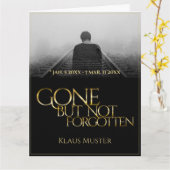 Gone, maar niet vergeten - Donkergoud Kaart (Gele Bloem)