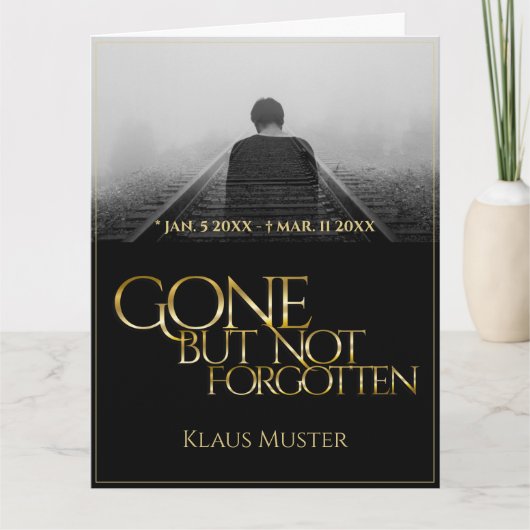 Gone, maar niet vergeten - Donkergoud Kaart (Voorkant)