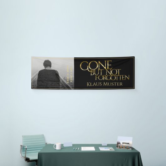 Gone, maar niet vergeten - Donkergoud Spandoek (Beurs)