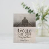 Gone, maar niet vergeten -  feestdagenkaart (Staand voorkant)