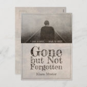 Gone, maar niet vergeten -  feestdagenkaart (Voorkant / Achterkant)
