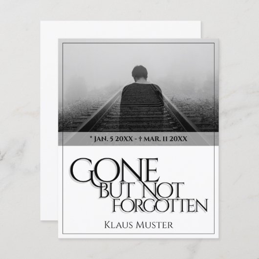 Gone, maar niet vergeten - helder (Voorkant / Achterkant)