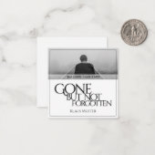 Gone, maar niet vergeten - helder notitiekaartje (Voorkant / Achterkant in situ)