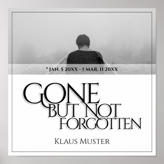 Gone, maar niet vergeten - helder poster (Voorkant)