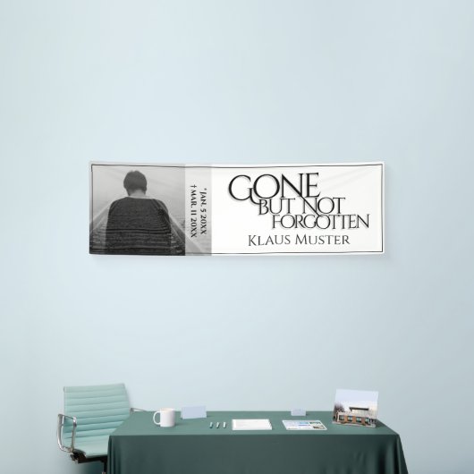 Gone, maar niet vergeten - helder spandoek (Beurs)