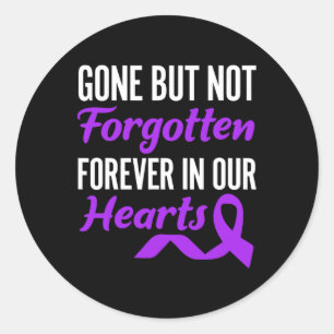 Gone, maar niet vergeten in ons hart Eind A Ronde Sticker