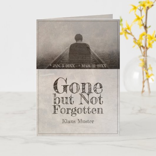 Gone, maar niet vergeten -  kaart (Gele Bloem)