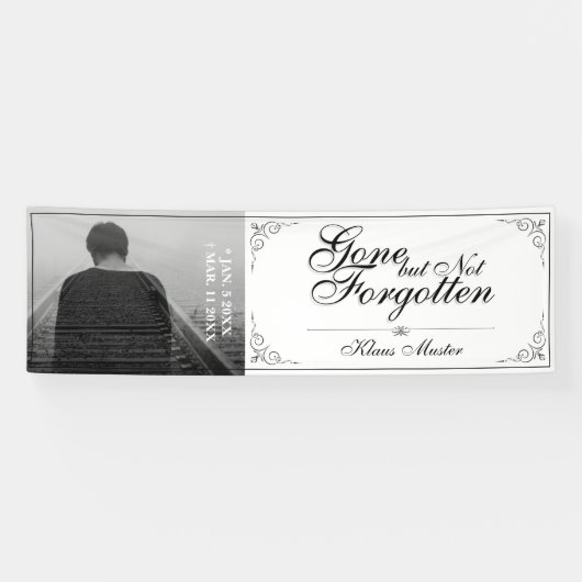Gone, maar niet vergeten - Klassiek Spandoek (Horizontaal)