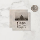 Gone, maar niet vergeten -  notitiekaartje (Voorkant / Achterkant in situ)