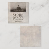 Gone, maar niet vergeten -  notitiekaartje (Voorkant / Achterkant)