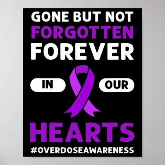 Gone, maar niet vergeten. Overdosering Poster (Voorkant)