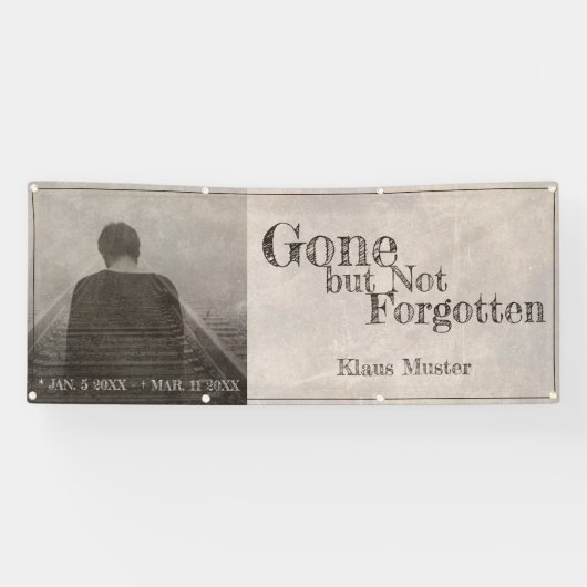 Gone, maar niet vergeten - spandoek (Horizontaal)
