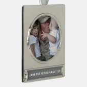 Gone, maar nooit vergeten verzilverd banner ornament (Rechts)