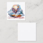 Gone maar nooit vergeten vierkante visitekaartje (Voorkant / Achterkant)