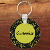 Gone met Wind Sjabloon - Zwart Sleutelhanger (Voorkant)