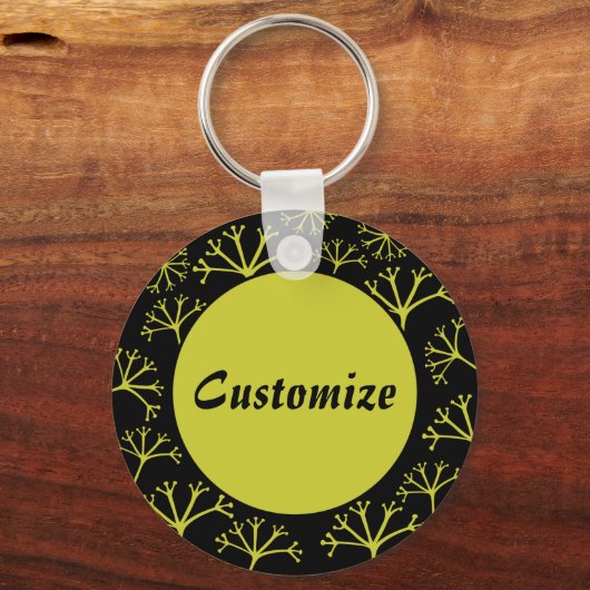 Gone met Wind Sjabloon - Zwart Sleutelhanger (Voorkant)