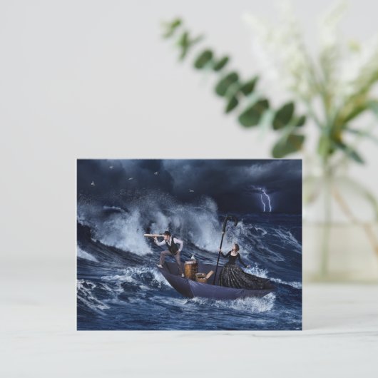 Gone met windkaart briefkaart (Staand voorkant)