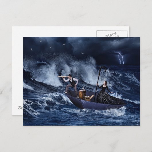 Gone met windkaart briefkaart (Voorkant / Achterkant)