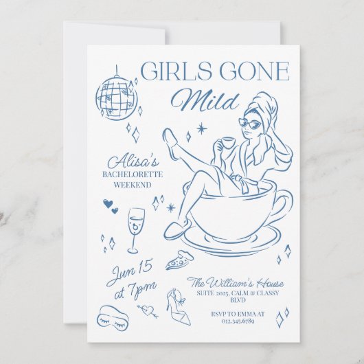 Gone Mild Bachelorette Uitnodiging Uitnodiging Slu (Voorkant)