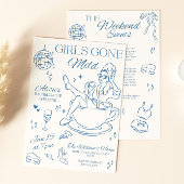 Gone Mild Bachelorette Uitnodiging Uitnodiging Slu