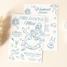 Gone Mild Bachelorette Uitnodiging Uitnodiging Slu