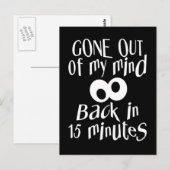"Gone Out of My Mind"-briefkaart, pas Briefkaart (Voorkant / Achterkant)