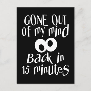 "Gone Out of My Mind"-briefkaart, pas Briefkaart