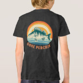 Gone Perchin Fishing for Perch Sunrise to Sunset Tri-Blend Shirt (Achterkant)
