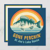 Gone Perching at the Lake House Birthday Sticker Kaart (Voorkant / Achterkant)