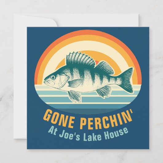 Gone Perching at the Lake House Birthday Sticker Kaart (Voorkant)